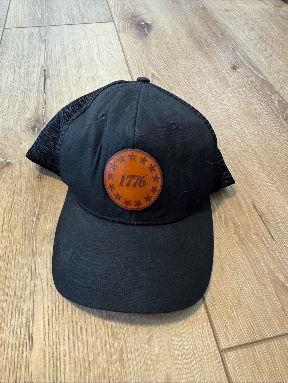 1776 Stars USA Leather Patch Trucker Hat